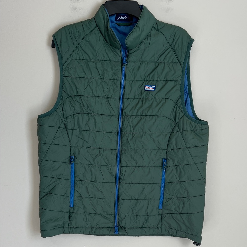 johnnie-O Green Quilted Vest
